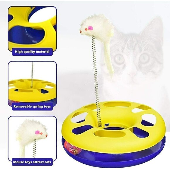 Ball Track Cat Toy with Mouse Swatter - Picture 2 of 5